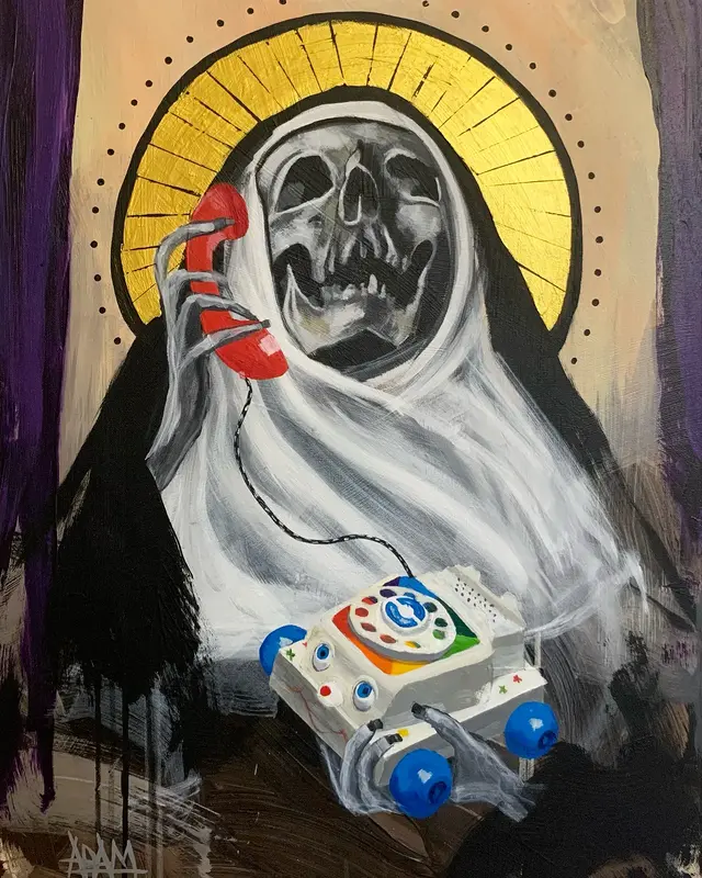 Akrylmålning Fröken ur av Adam Lunderup