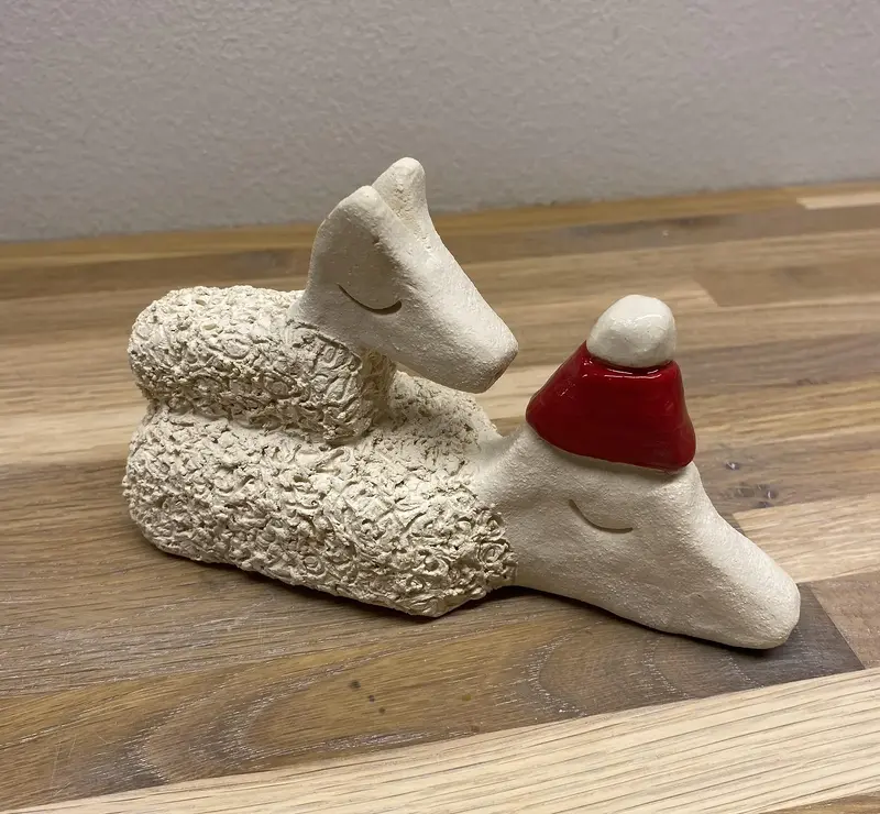 Skulptur Vilodjur (nummer 15) "Kommer inte tomten snart". av Daniel Holking