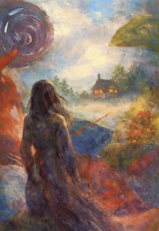 Akrylmålning Fantasi av Marie Jahnke