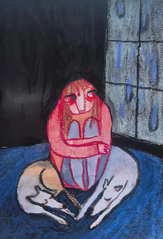 Höstregn (vinthundar) av Simone Hallin