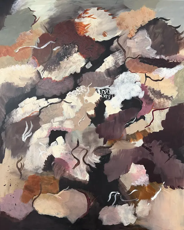 Akrylmålning Allt har sin tid av Linda Thörnblom