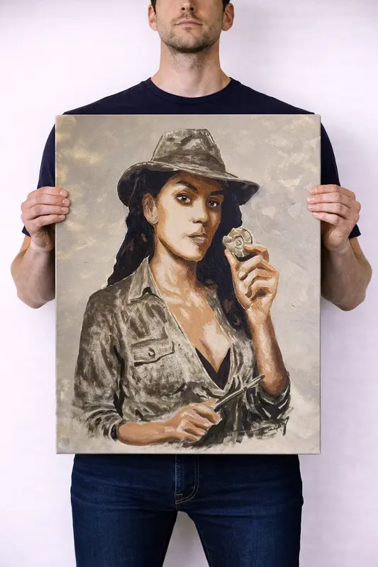 Oljemålning Girl av Alex Colard