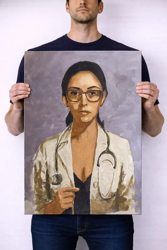 Akrylmålning Girl2 av Alex Colard