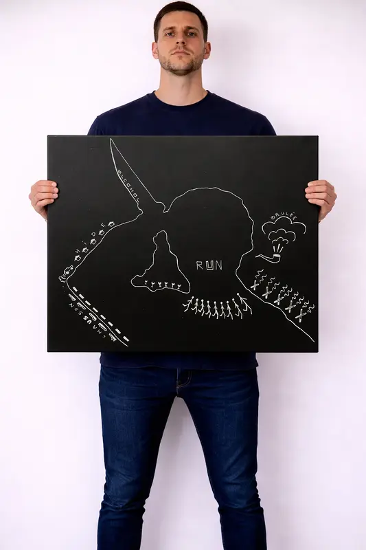 Akrylmålning Mom av Alex Colard