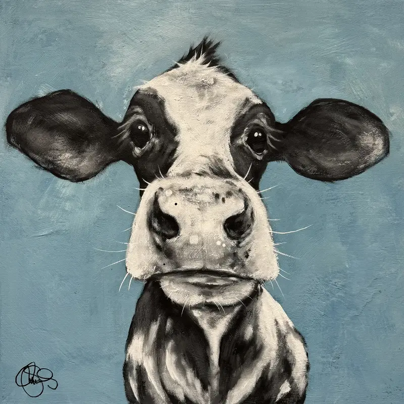 Akrylmålning COW 501 Bumble av Matilda Skoglund