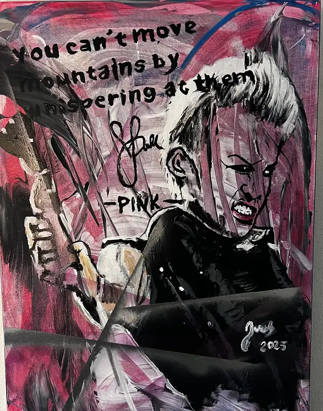 Akrylmålning You can’t move mountains by staring at them av Jonas Kihlman