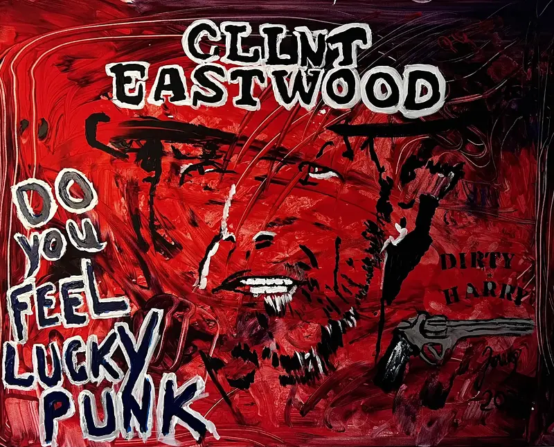 Akrylmålning Do you feel lucky punk av Jonas Kihlman