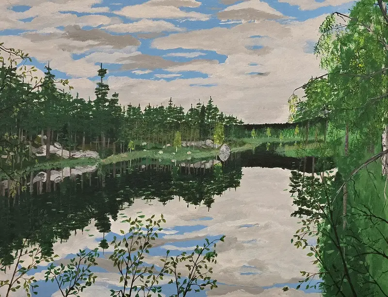 Akrylmålning Spegelblank av Sune Bruhn