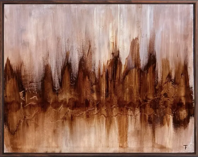 Akrylmålning Reflections av Tina Fornbrandt