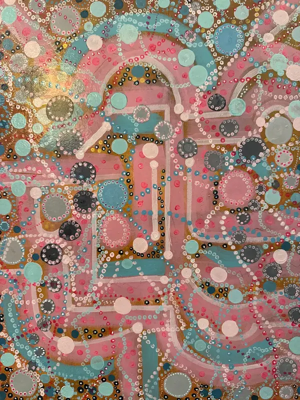 Akrylmålning I mitt smyckeskrin av Hanna Sandberg