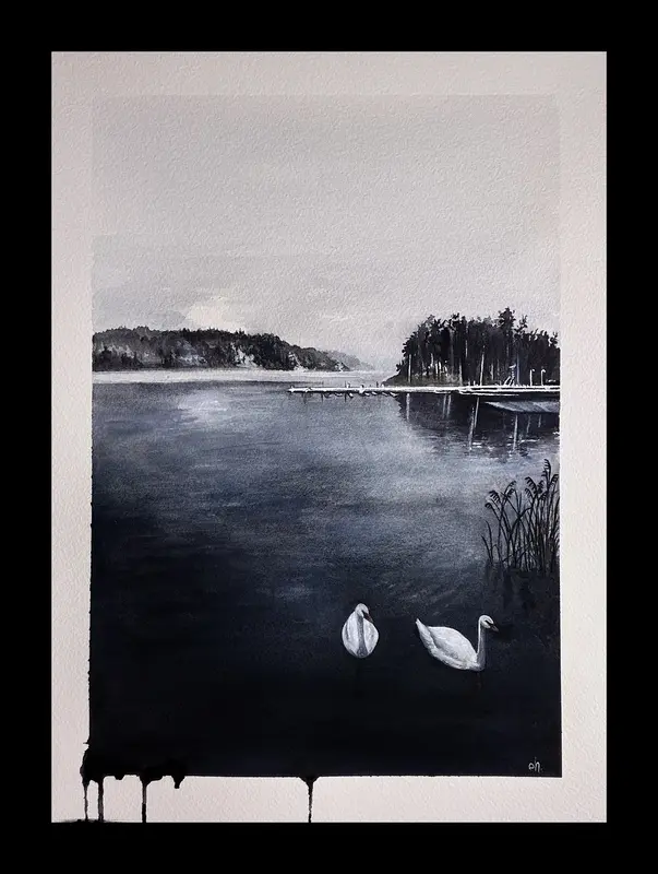 Akvarell 1/1-26 av Ewah Holmberg