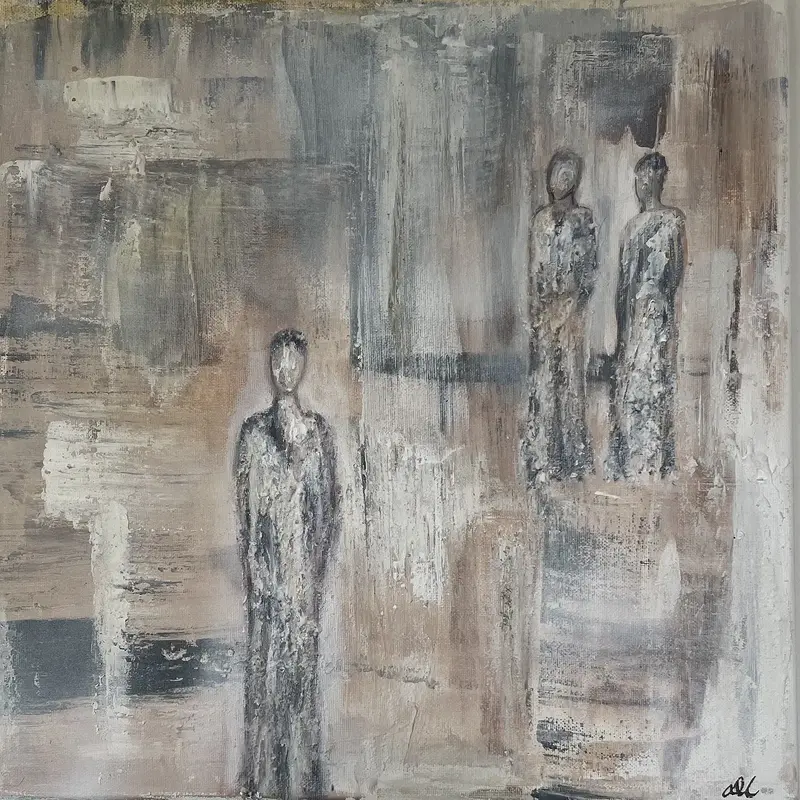 Akrylmålning Connections Standing alone av Donna Lee Johansson
