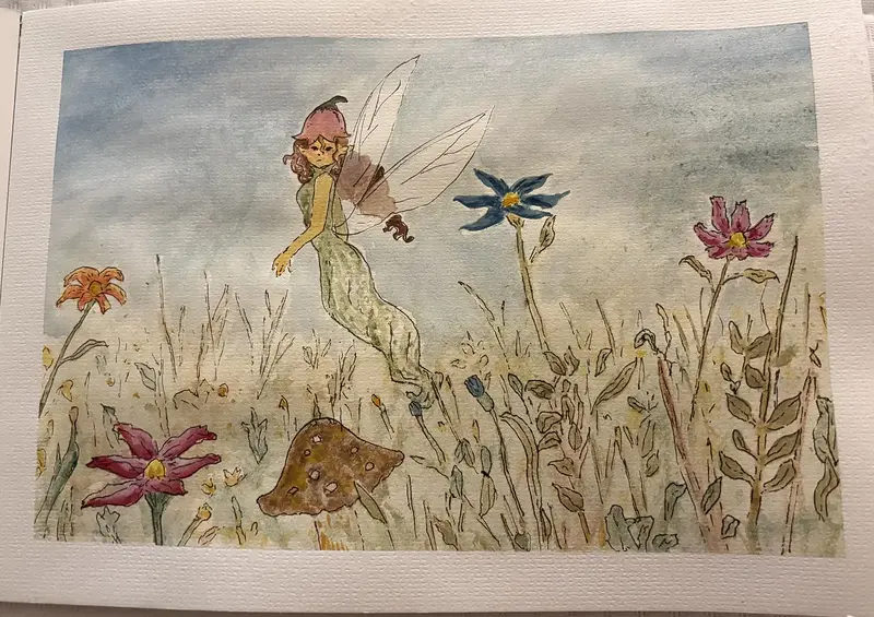 Akvarell She’s just a fairy av Lamija Sefer