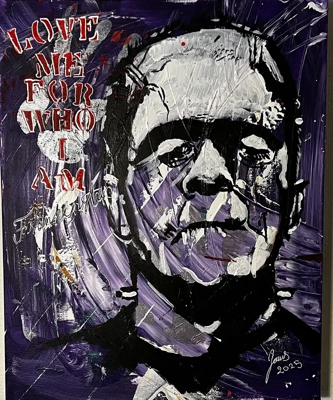 Akrylmålning Love me for who I am av Jonas Kihlman