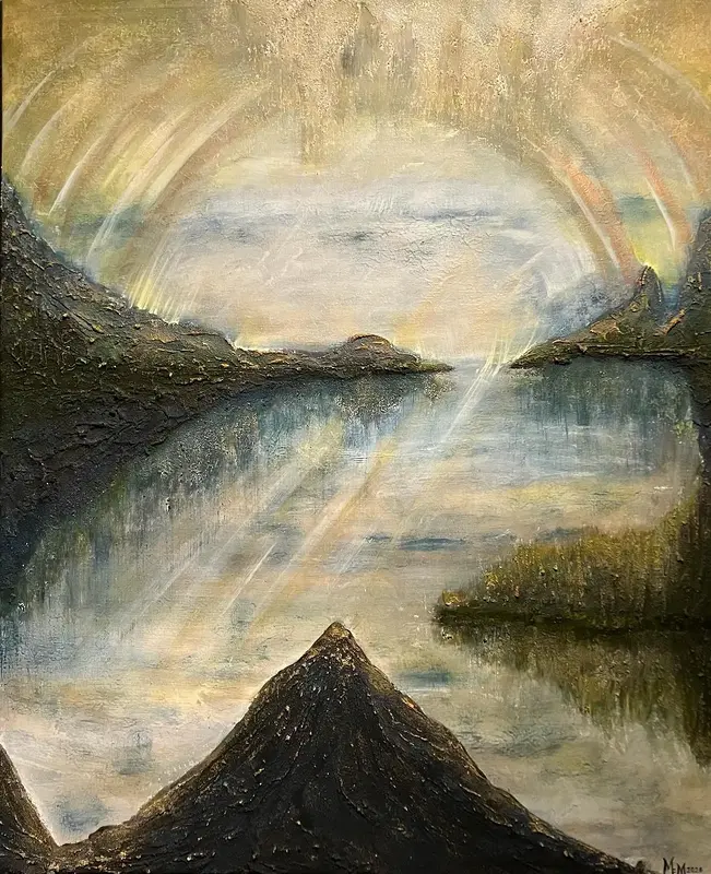 Akrylmålning In the morning light av Marilyn Miller