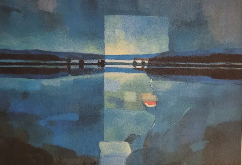 Akrylmålning Triptyk 3 av Tove Jacobsson