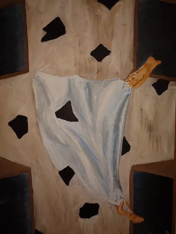 Akrylmålning Mardröm av Rebecka Lindberg