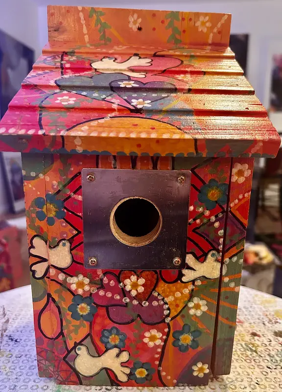 Akrylmålning Daisy av Susanne Lovén