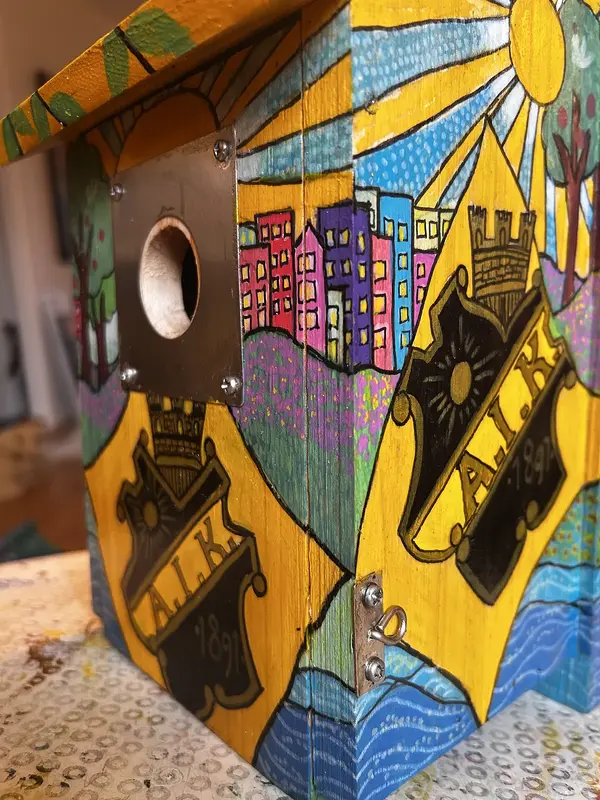 Akrylmålning AIK av Susanne Lovén