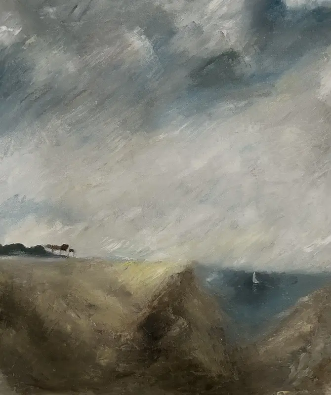 Oljemålning Ven av Dan Leonard Ulfskans