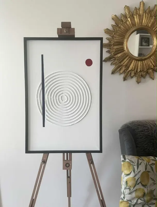 Akrylmålning The red dot av Atelje Art Of Structure Scandinavia