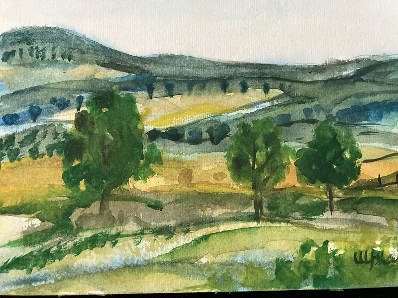 Akvarell Semester av Dan Leonard Ulfskans