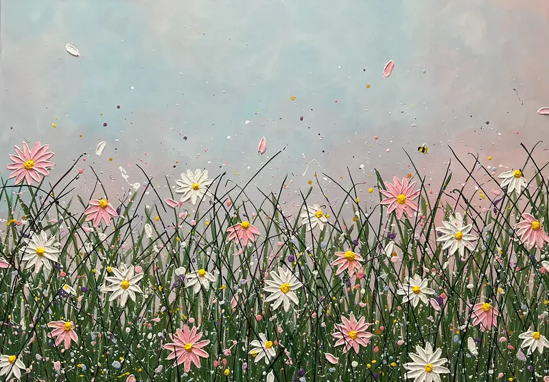 Akrylmålning Meadow No.1 av Veronica Fuchs