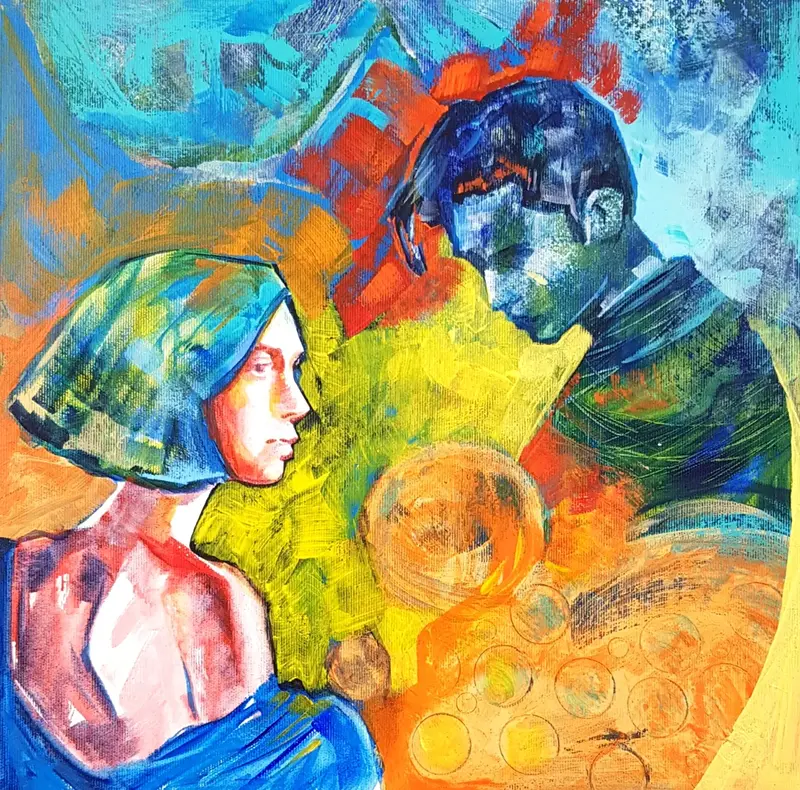 Akrylmålning Now I'm shining av Daniel Vandinja