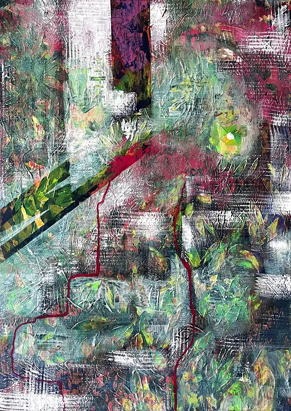 Akrylmålning Upplevelse av Louise Östberg