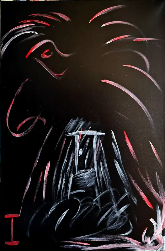 Akrylmålning Choose wisely av Christian Lindholm