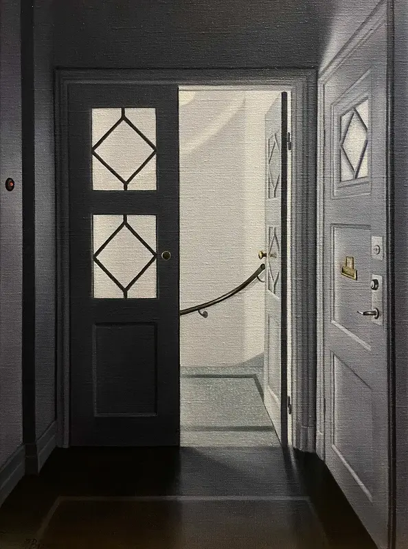 Oljemålning Dörren är öppen av Anette Björk Swensson