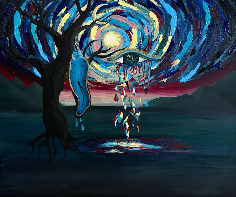 Akrylmålning Anna Aplehag av Anna Aplehag