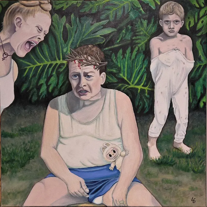 Oljemålning Skriet av Lena Gunnarsson