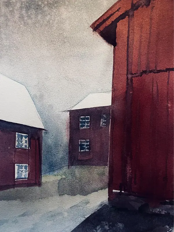Akvarell Et ensemble av J Gita Hansen
