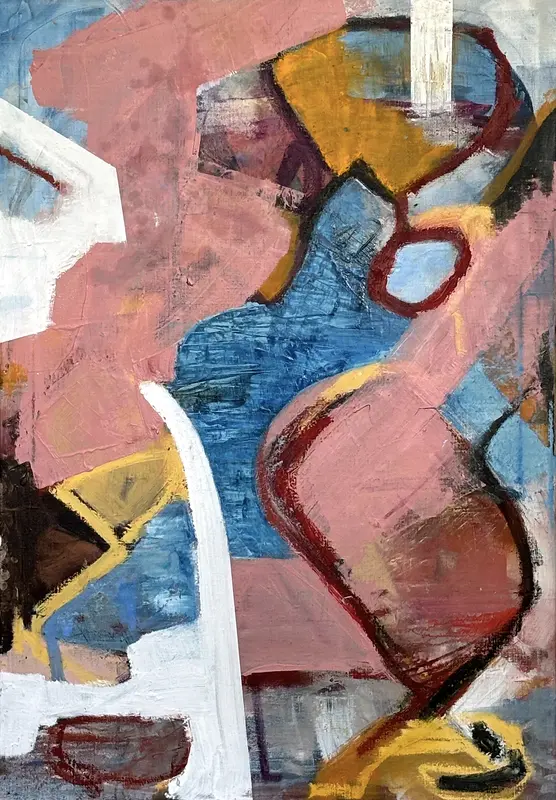 Oljemålning Tipping point av Katarina Wetter-Edman