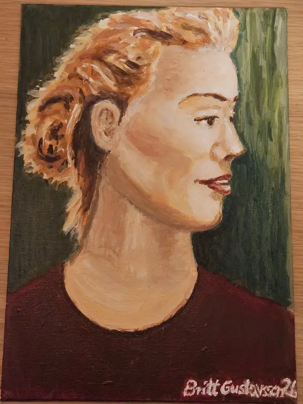Akrylmålning Lisa av Britt Gustavsson