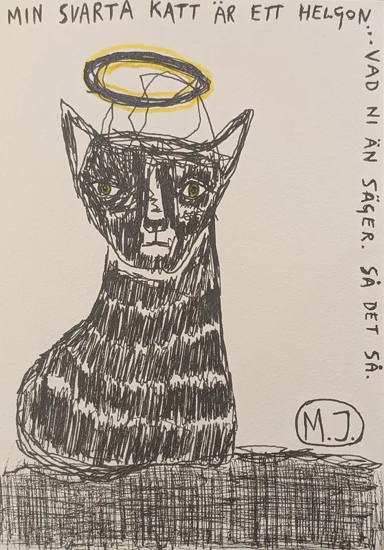 Min svarta katt är ett helgon av Mikael Jonsson