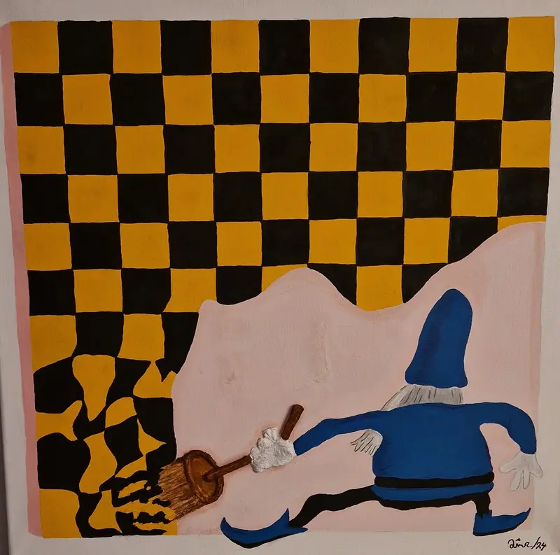 Akrylmålning En sån färg skulle man haft av Linnea Eriksson