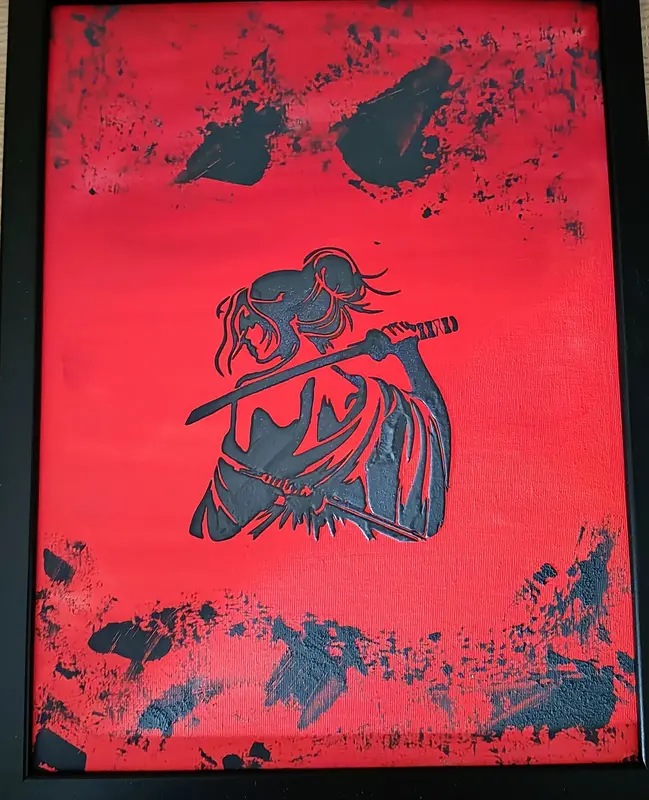 Akrylmålning Samuraj av Biljana Teletina