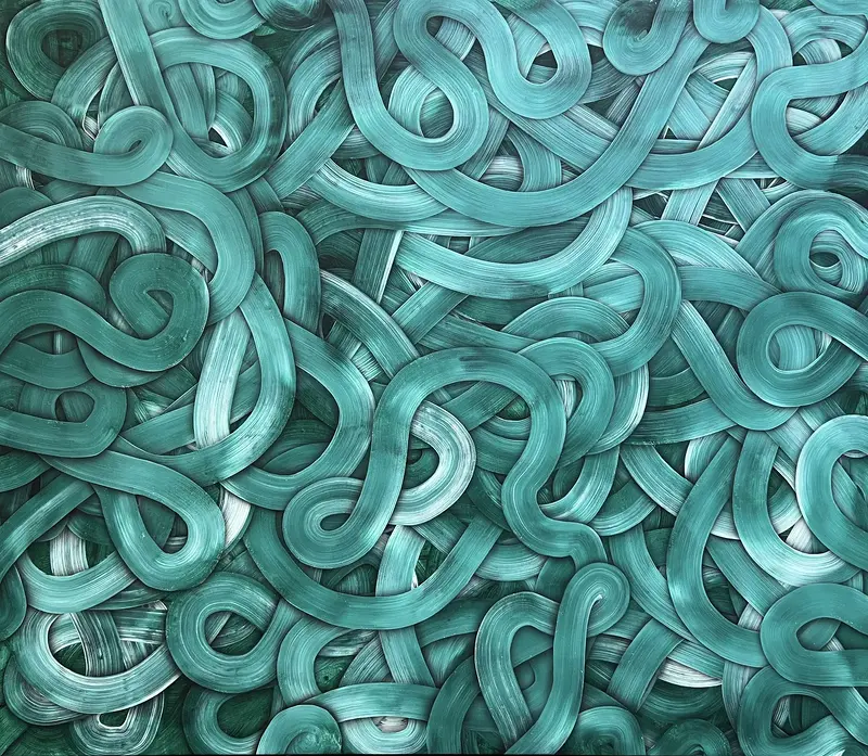 Akrylmålning Entanglement av Jesper Nilsson