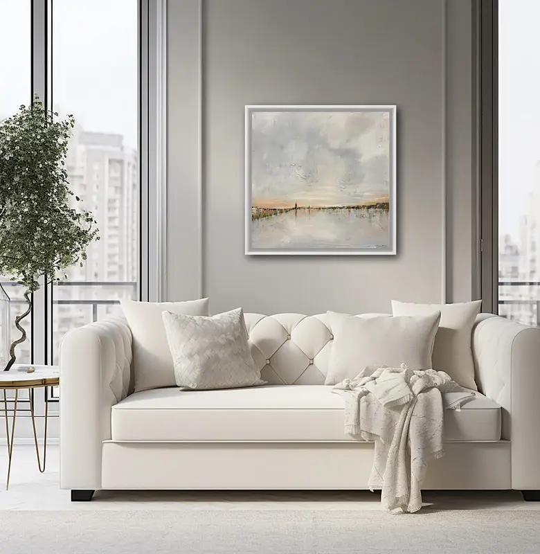 Akrylmålning Stockholmsvy av Ulrica Halling Olsson_art Stockholm