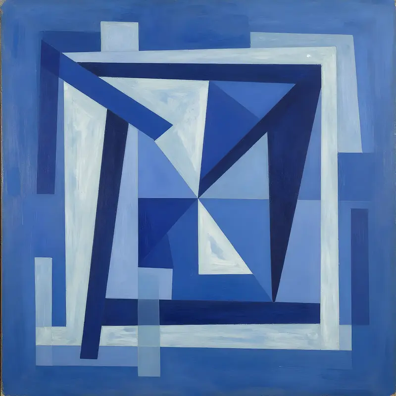 Blue Kubism av Harri Ylikomi