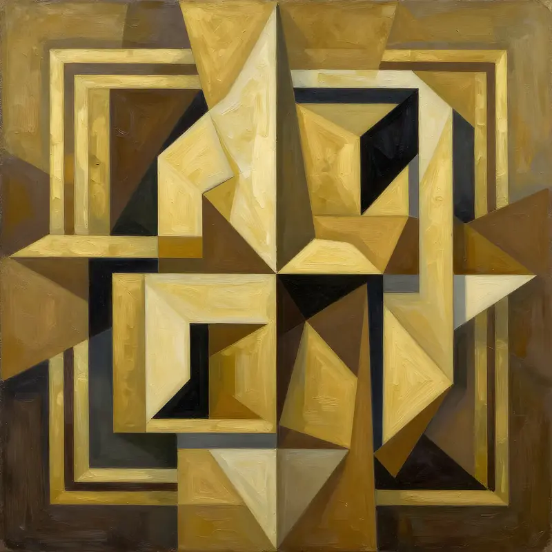 Gold kubism av Harri Ylikomi