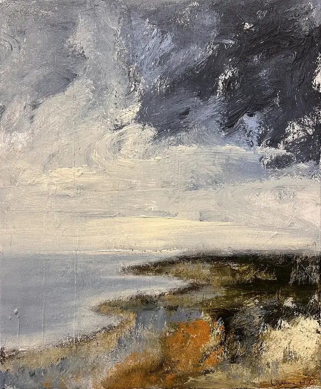 Akrylmålning Vy i Skåne av Ulrica Halling Olsson_art Stockholm