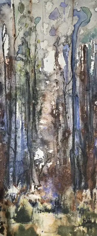 Akvarell Trädlinjen av Molly, Monika Hellgren