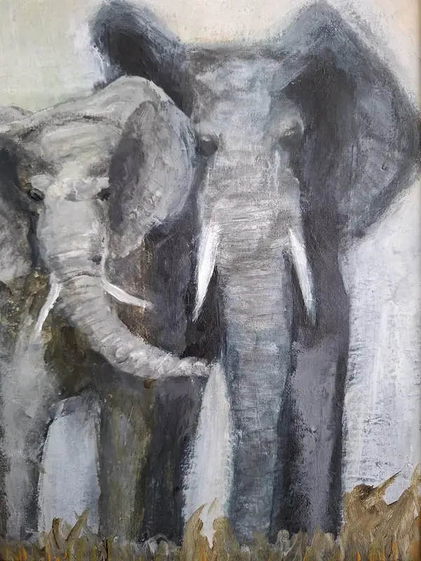 Akrylmålning Starka tillsammans av Karin Sandström Krantz