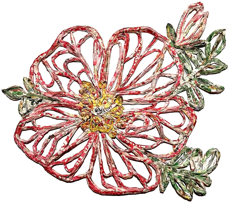 Skulptur Ålstens Stammisros av Camilla Tengvall