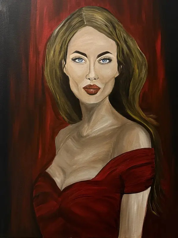 Oljemålning Angelina av Sara Askelund
