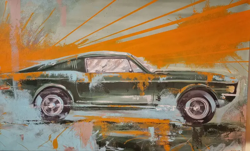 Akrylmålning Bullit av Jonas Ozolins