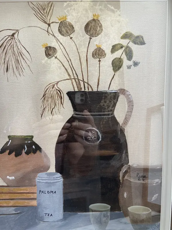 Akrylmålning Keramiksamling av Christina Fransson